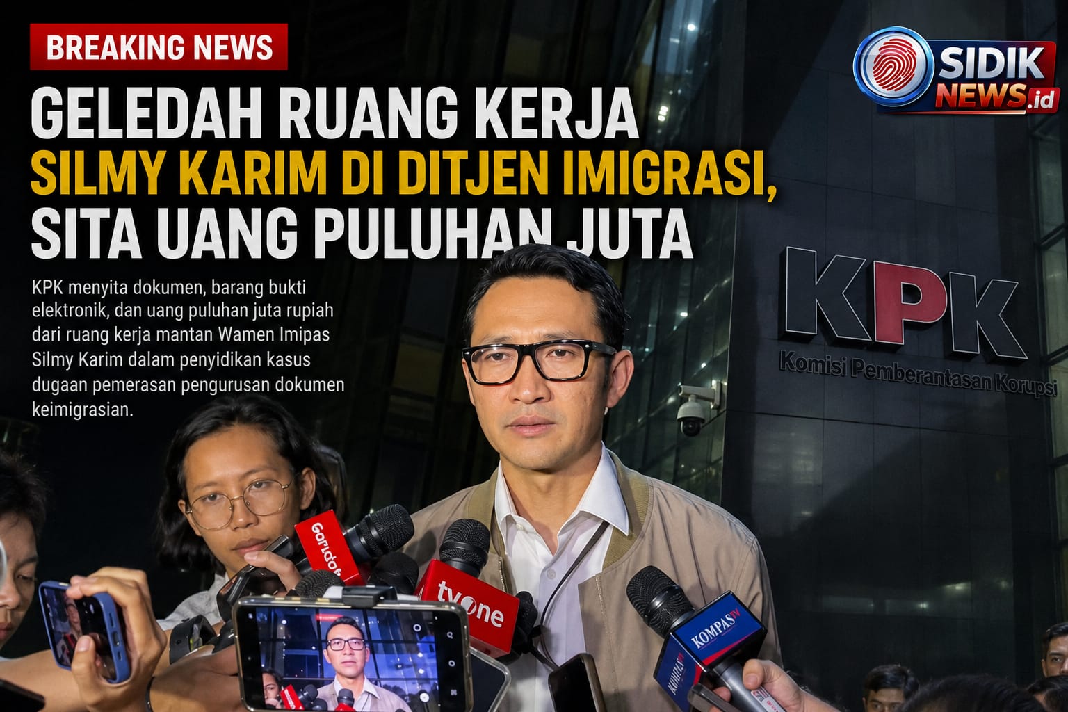 KPK Telusuri Skandal Izin Tinggal WNA, Ruang Kerja Silmy Karim Digeledah dan Disita Barang Bukti