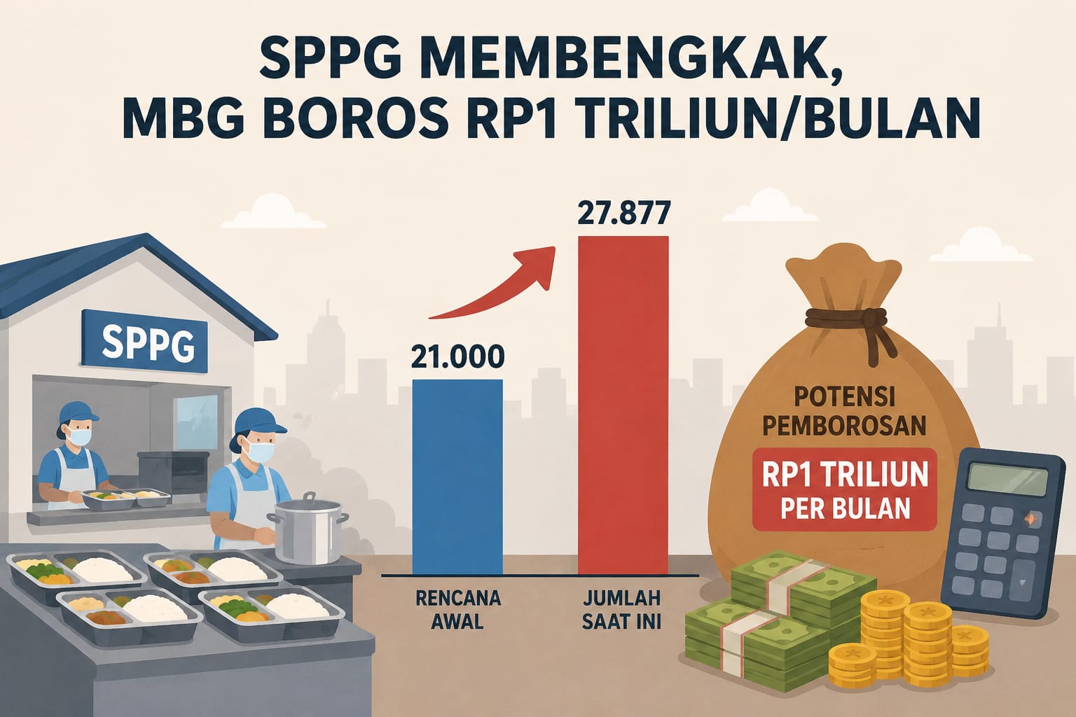 Jumlah Titik SPPG Melonjak, Pemerintah Evaluasi Program MBG Usai Temukan Potensi Pemborosan Anggaran