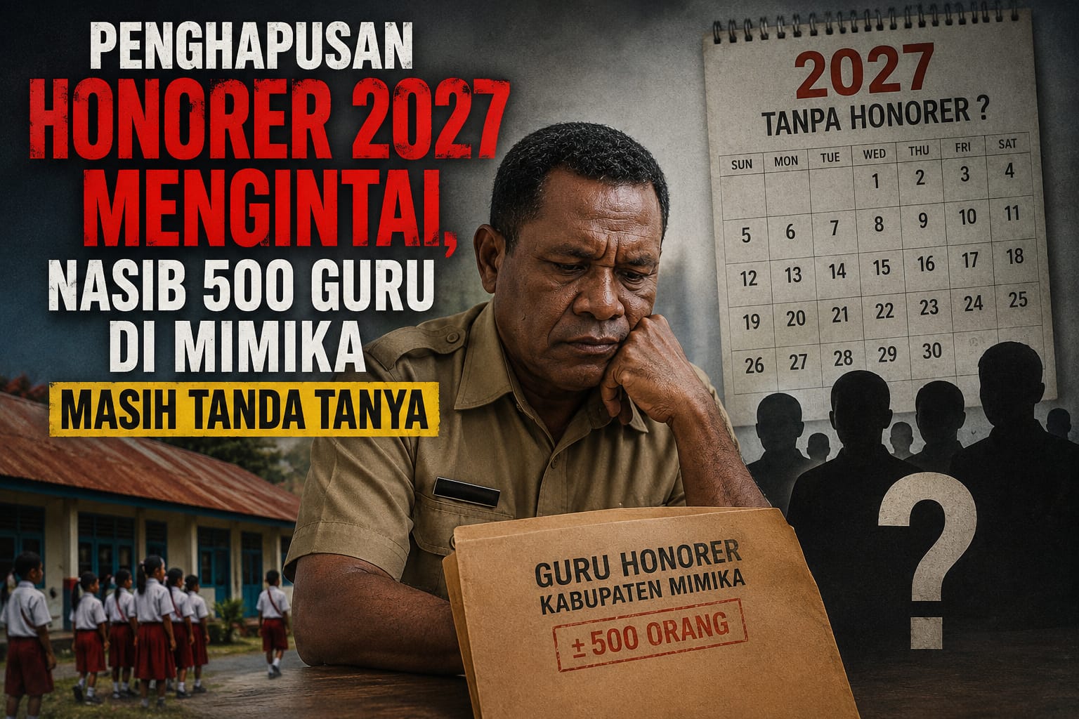 Penghapusan Honorer 2027 Mengintai, Nasib 500an Guru di Mimika Masih Tanda Tanya