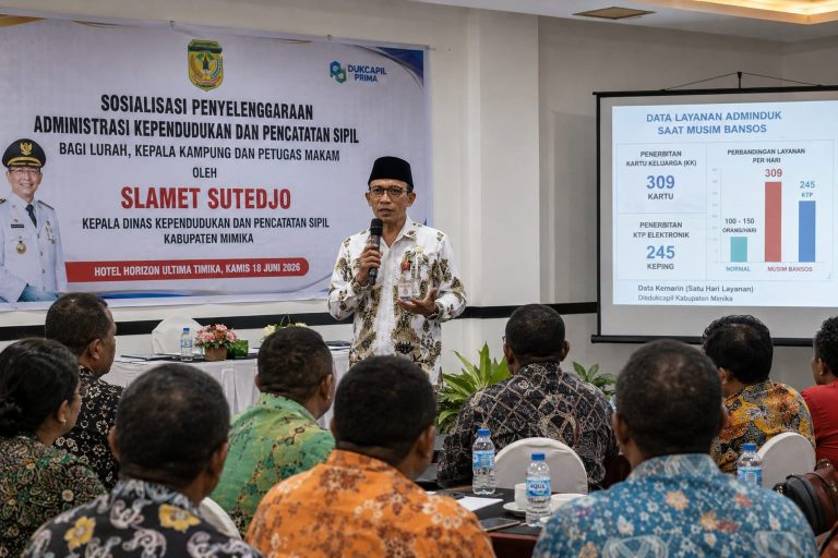 Musim Bansos, Permintaan Dokumen Kependudukan di Mimika Meningkat Tajam