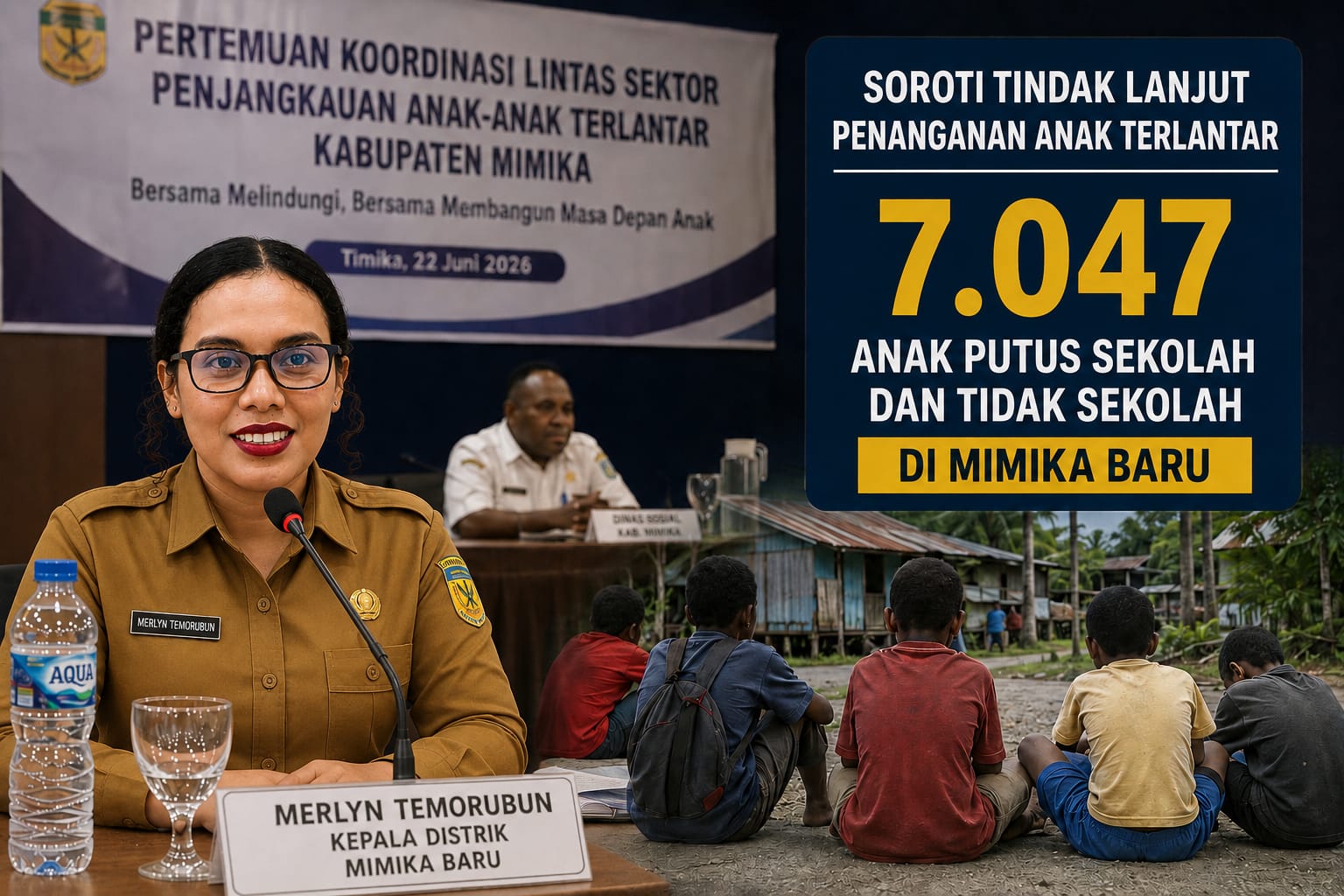 Soroti Tindak lanjut penanganan anak terlantar, Ada 7.047 Anak Putus Sekolah dan Tidak Sekolah di Mimika Baru