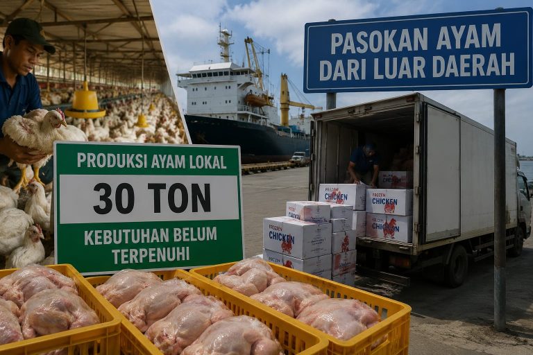 Produksi Baru 30 Ton, Mimika Masih Bergantung pada Pasokan Ayam dari Luar