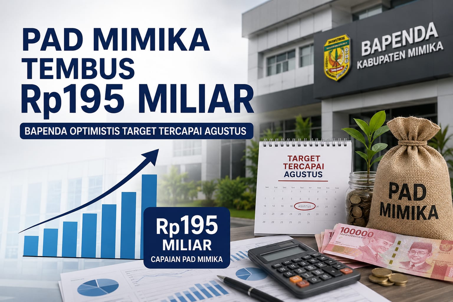 PAD Mimika Tembus Rp195 Miliar, Bapenda Optimistis Target Tercapai Agustus