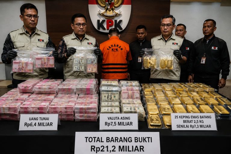 KPK Tangkap Bupati Sukoharjo, Sita Uang, Valas, dan Emas Senilai Sekitar Rp21,2 Miliar