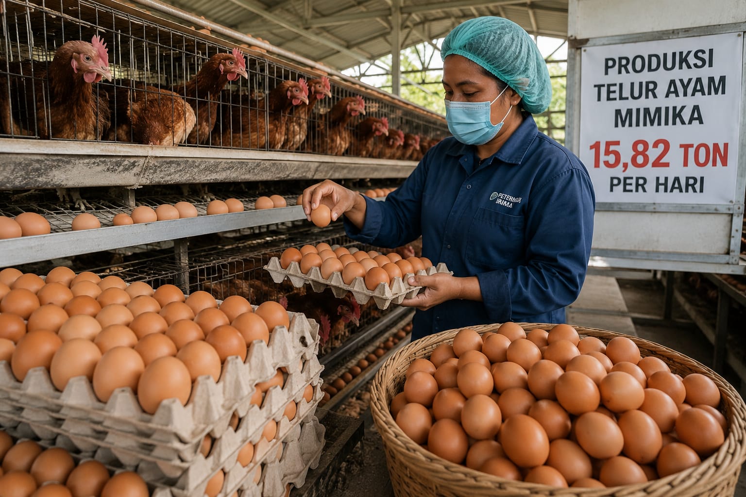 Produksi Telur Ayam di Mimika Capai 15,82 Ton per Hari, Daerah Kini Surplus dan Pasok Pegunungan Papua