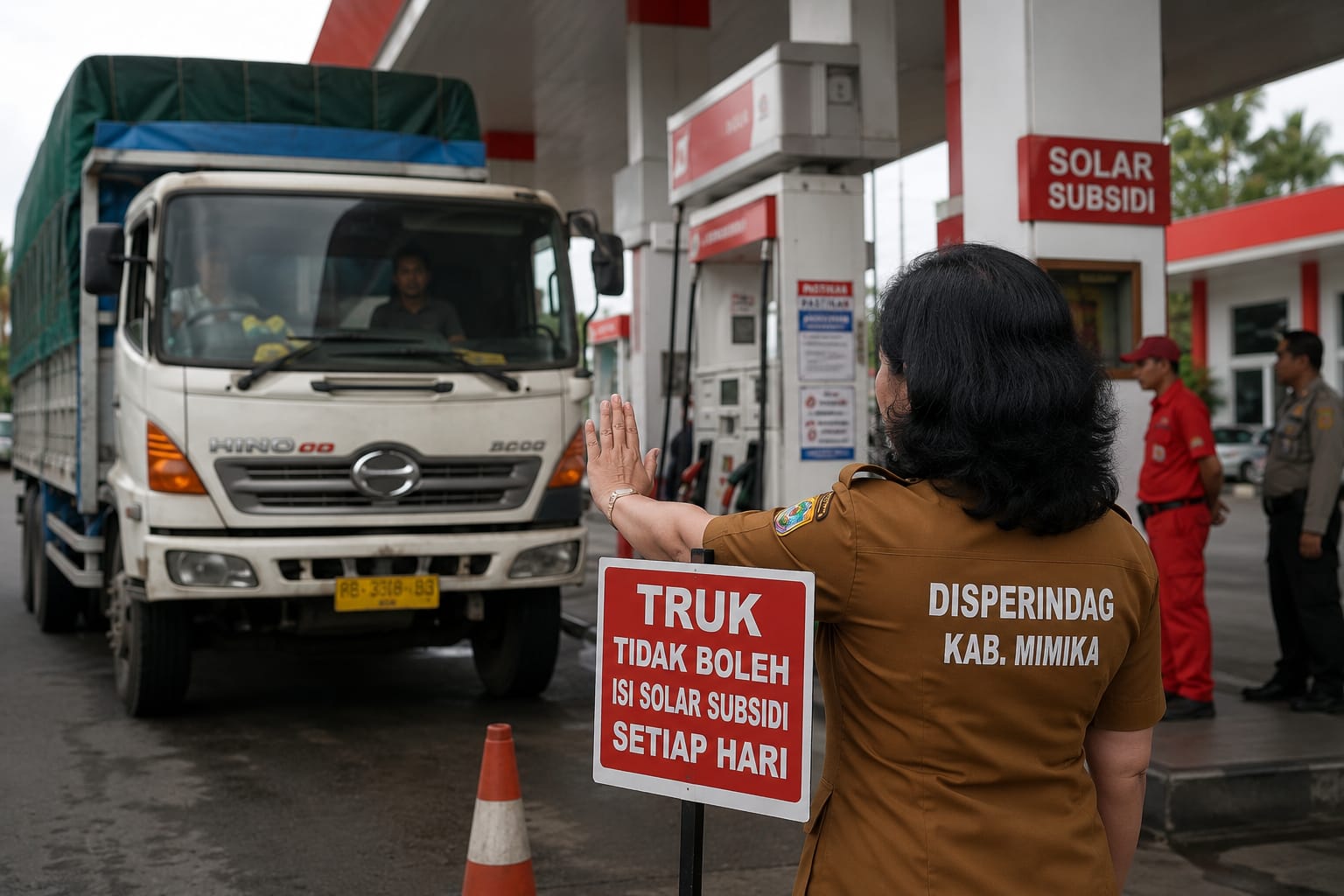 Truk Tak Lagi Bisa Isi Solar Subsidi Setiap Hari, Disperindag Mimika Perketat Pengawasan SPBU