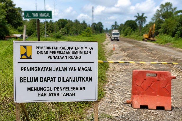 PUPR Mimika: Peningkatan Jalan Yan Magal Belum Bisa Dilanjutkan, Tunggu Penyelesaian Hak Tanah