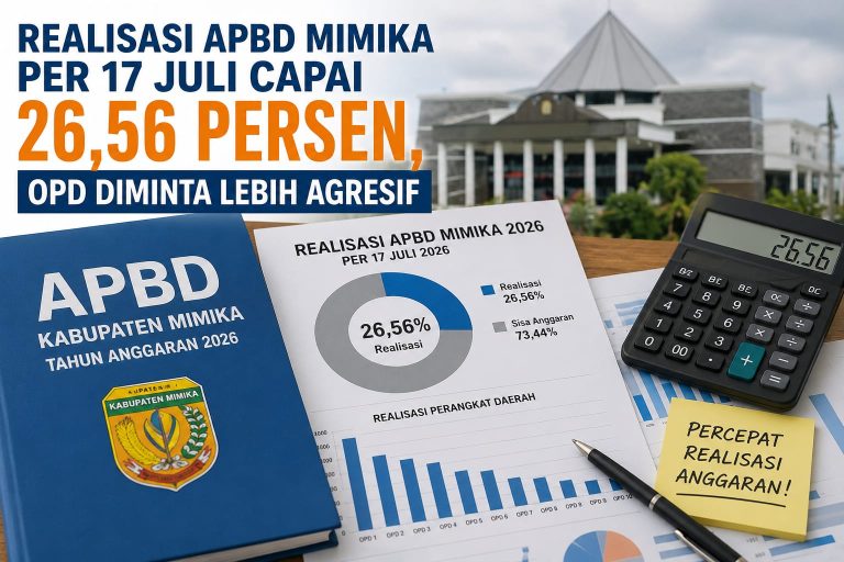 Realisasi APBD Mimika Per 17 Juli Capai 26,56 Persen, OPD Diminta Lebih Agresif