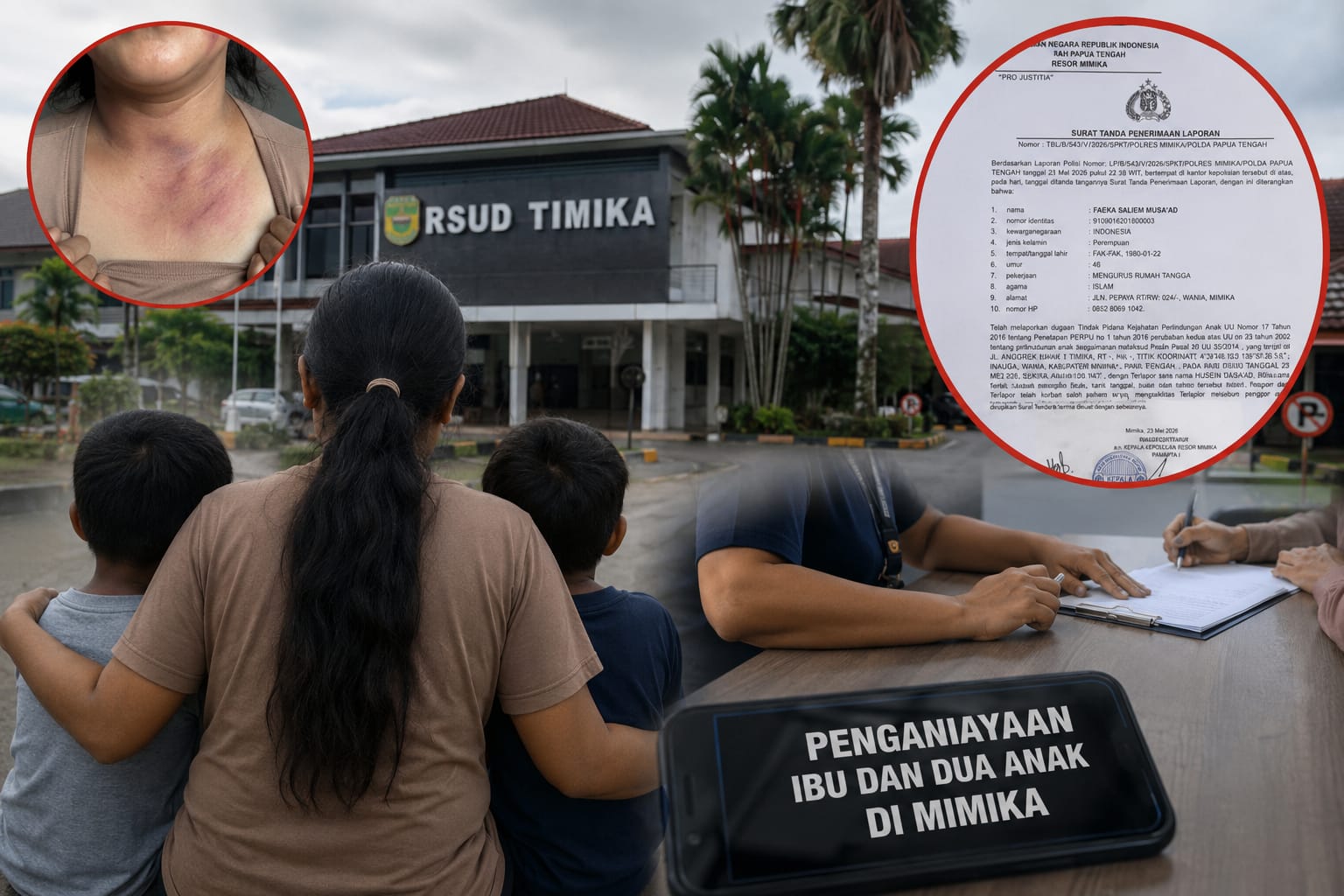 Keluarga Korban Desak Pengusutan Dugaan Penganiayaan Ibu dan Dua Anak di Mimika, Soroti Keterlambatan Hasil Visum RSUD
