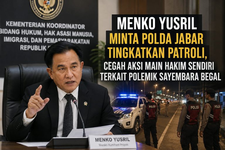Menko Yusril Minta Polda Jabar Tingkatkan Patroli, Cegah Aksi Main Hakim Sendiri Terkait Polemik Sayembara Begal