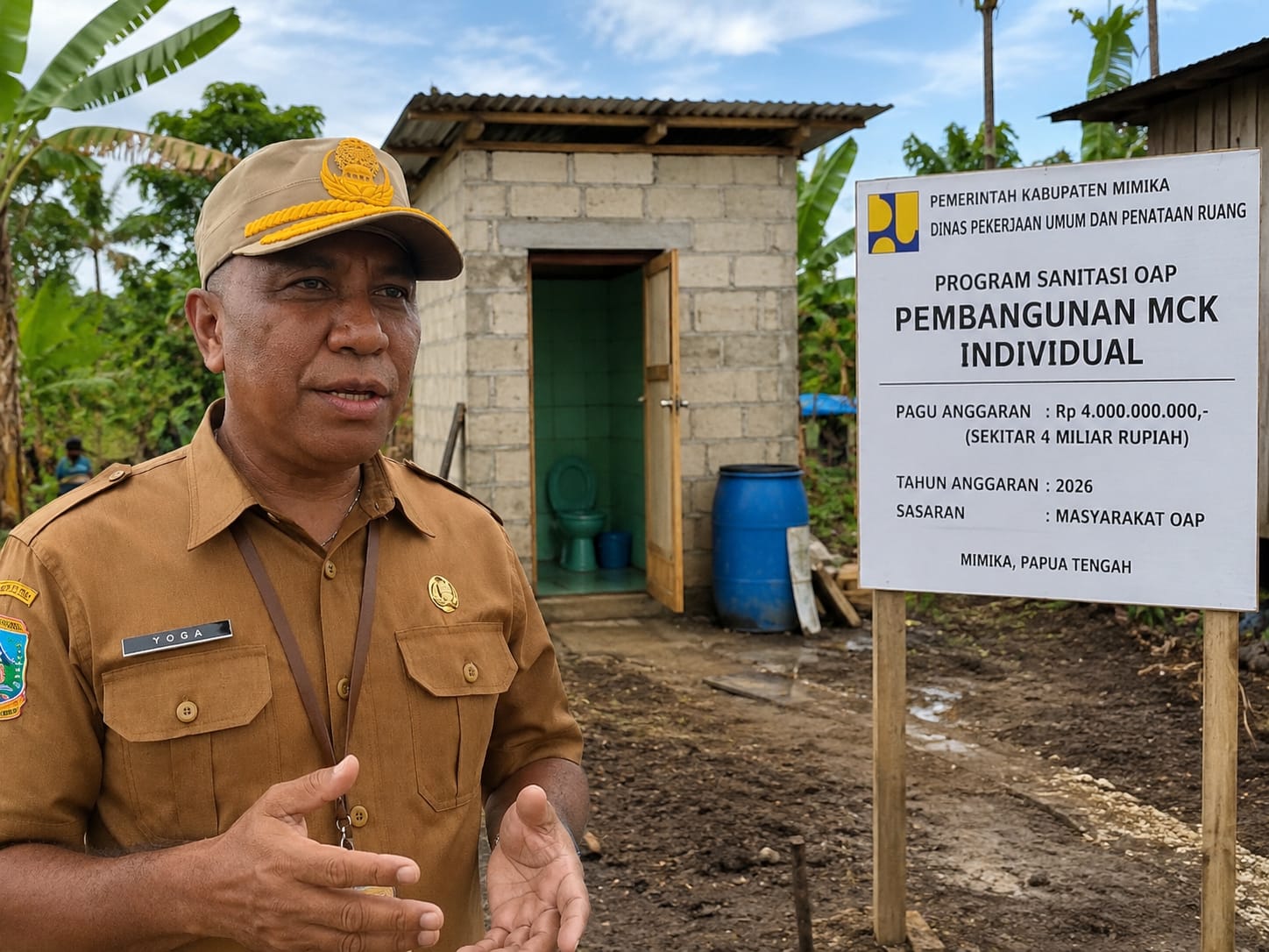 Sanitasi OAP Jadi Prioritas, PUPR Mimika Siapkan Program MCK Individual Senilai Sekitar Rp4 Miliar