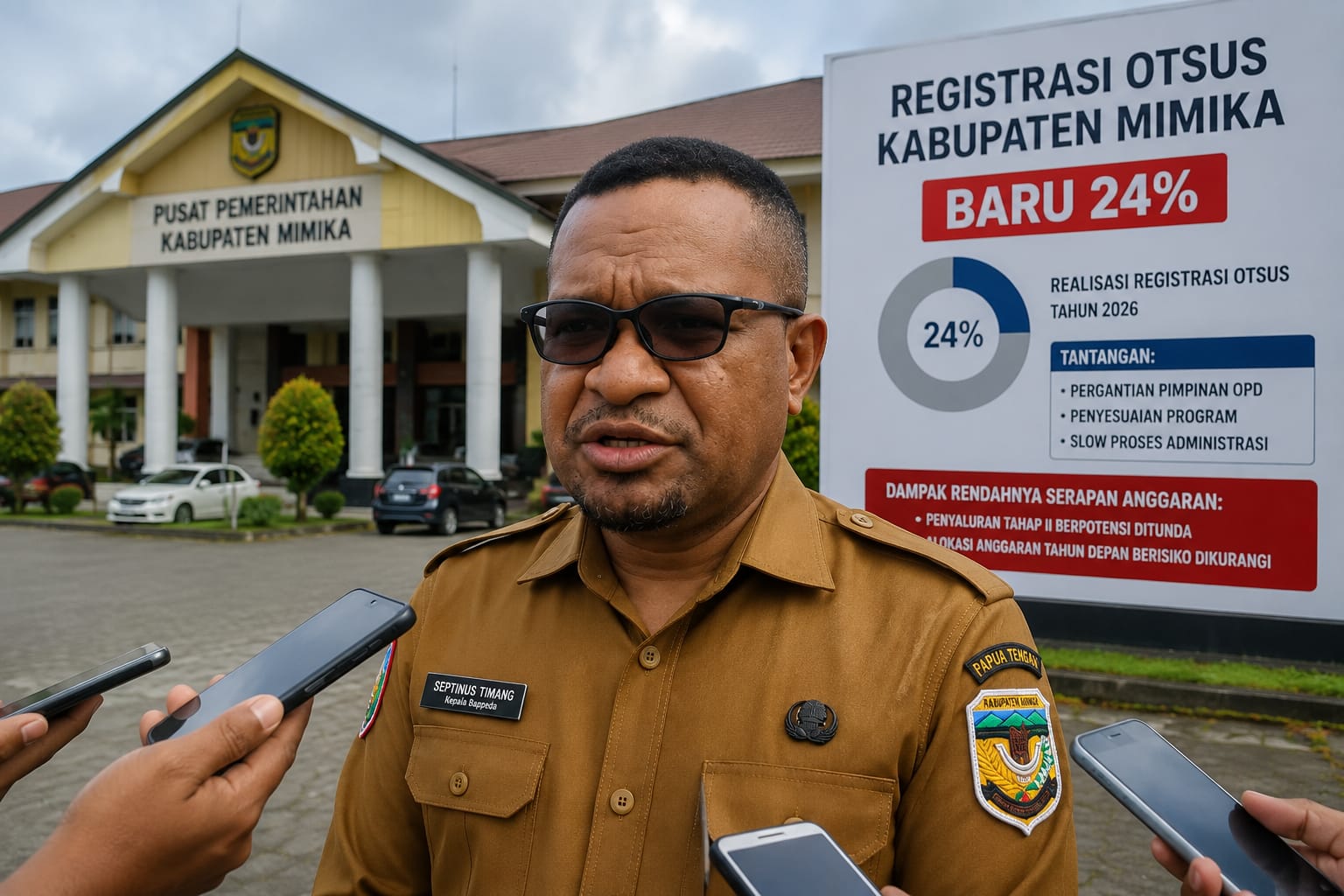 Registrasi Otsus Mimika Baru 24 Persen, Bappeda Akui Pergantian Pimpinan OPD Pengaruhi Serapan Anggaran