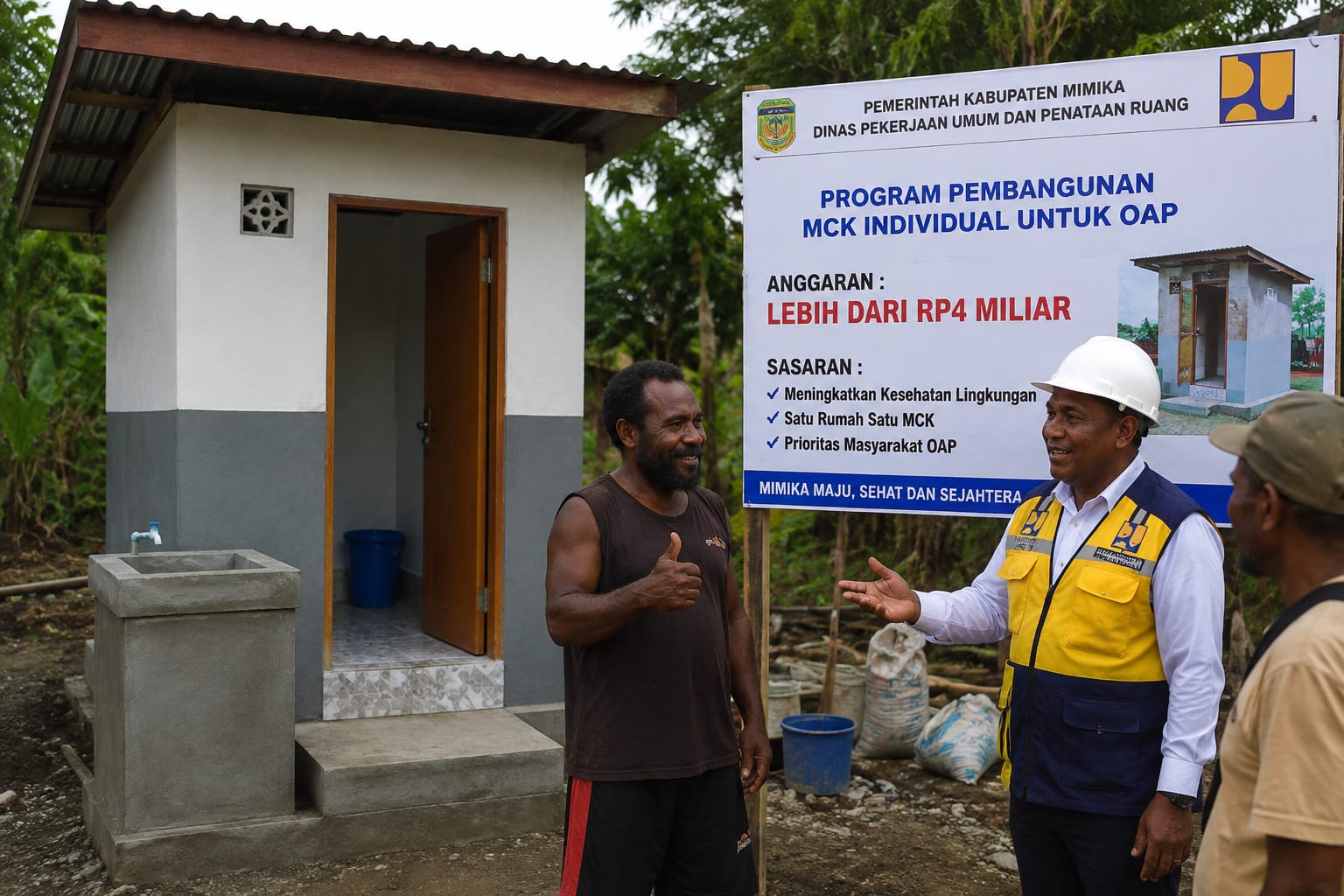 Anggarkan Lebih dari Rp4 Miliar, PUPR Mimika Genjot Pembangunan MCK Individual untuk OAP
