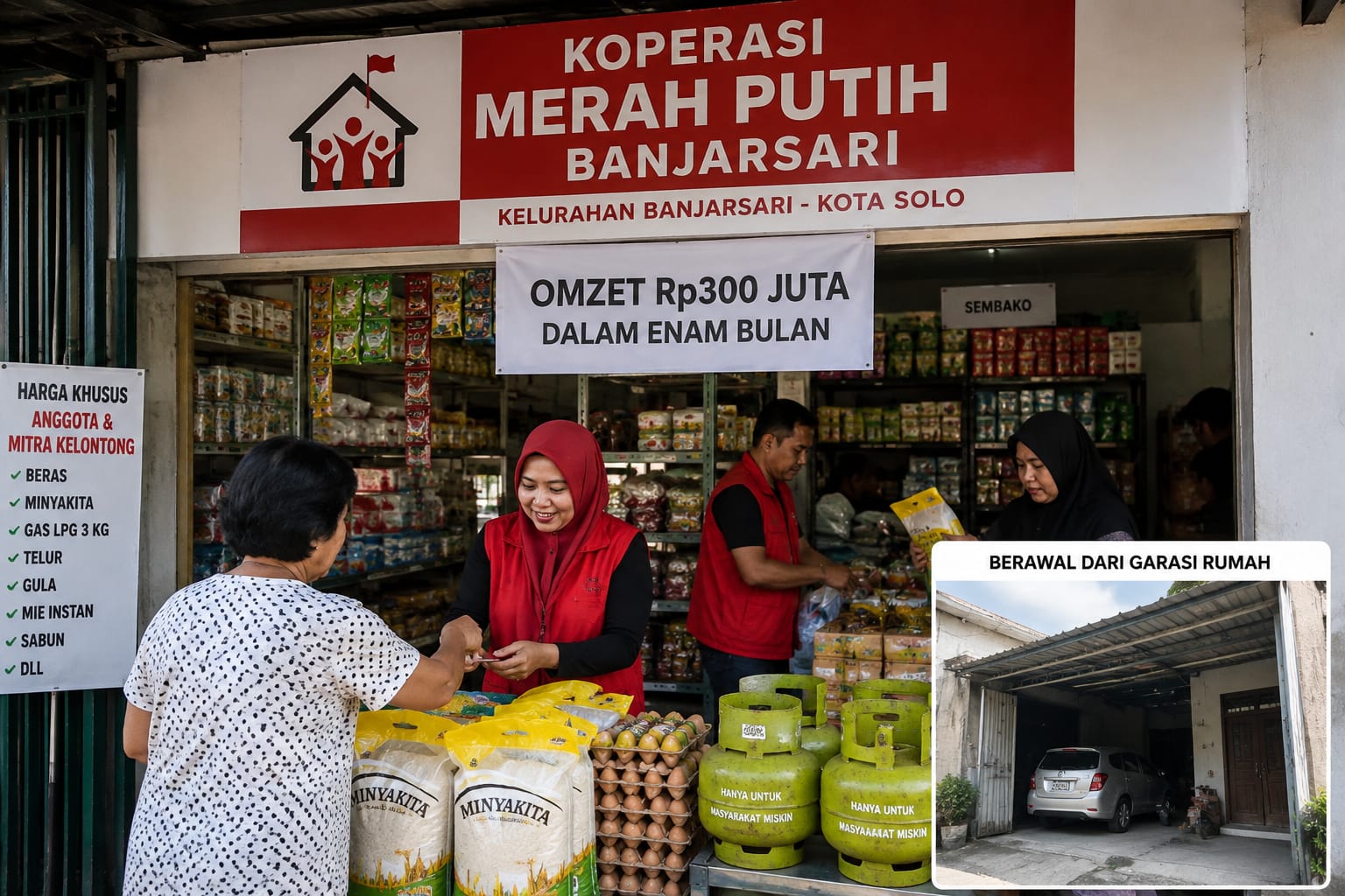 Koperasi Merah Putih Banjarsari Raup Omzet Rp300 Juta dalam Enam Bulan, Berawal dari Garasi Rumah