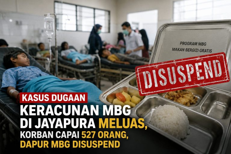 Kasus Dugaan Keracunan MBG di Jayapura Meluas, Korban Capai 527 Orang, Dapur MBG Disuspend