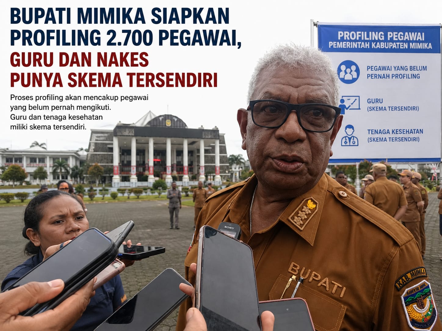 Bupati Mimika Siapkan Profiling 2.700 Pegawai, Guru dan Nakes Punya Skema Tersendiri