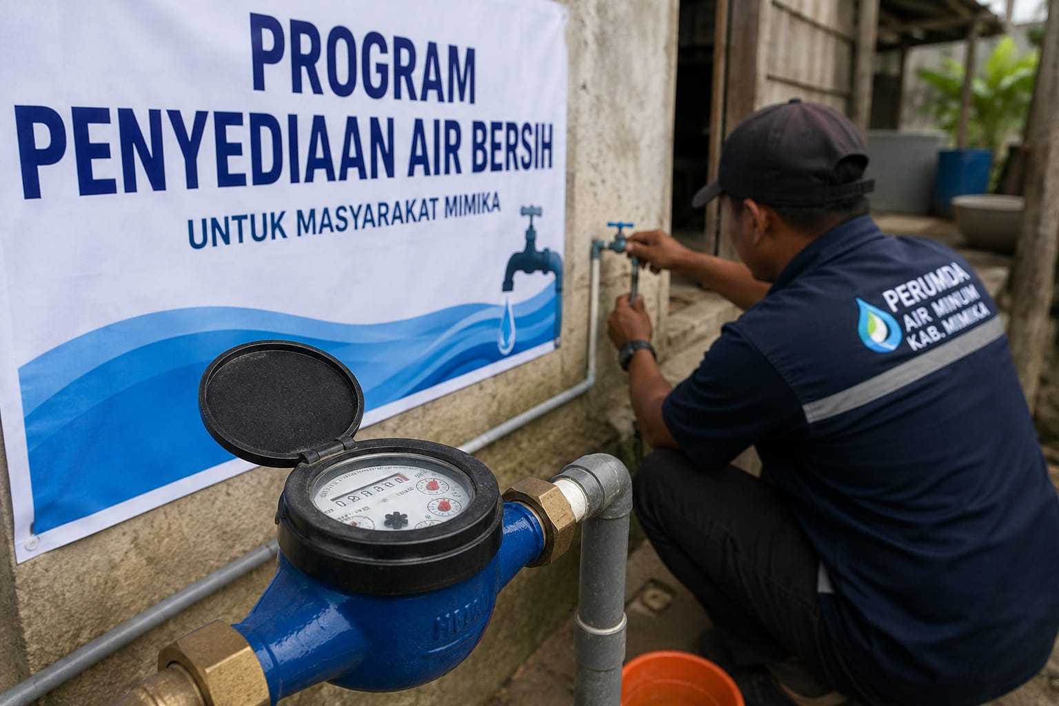 15 Ribu Sambungan Air Bersih Terpasang, Bupati Mimika Soroti Pengelolaan Belum Maksimal