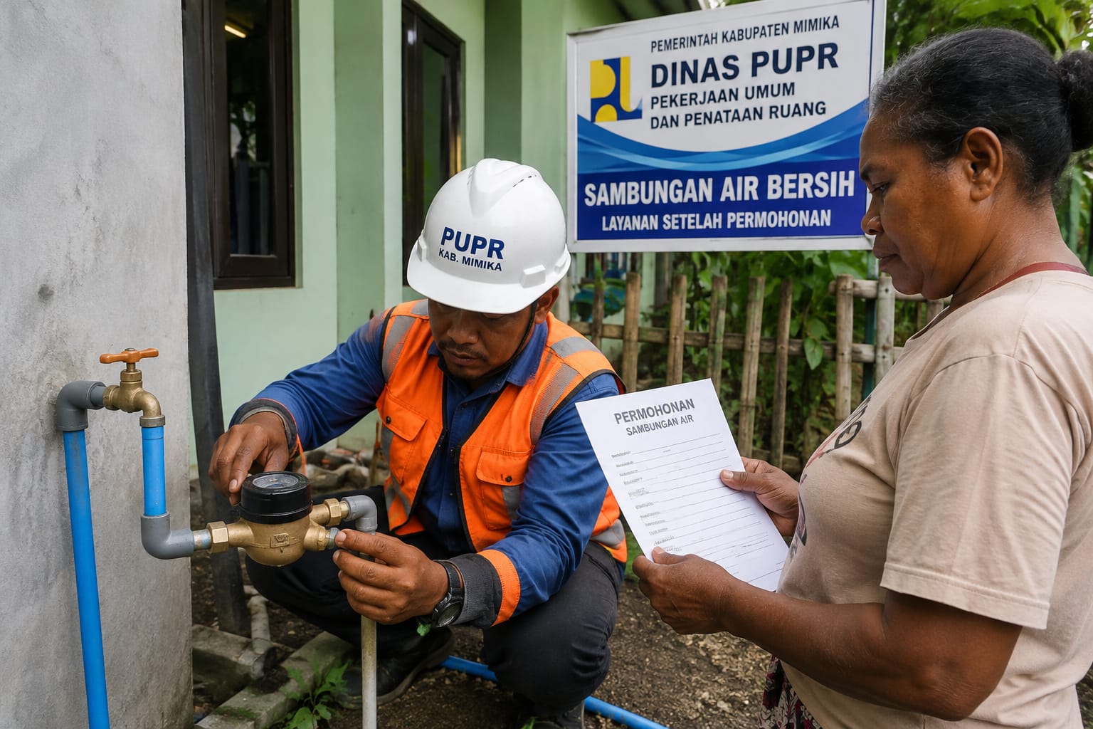 PUPR Mimika Ubah Pola Sambungan Air, Meteran Dipasang Setelah Ada Permohonan