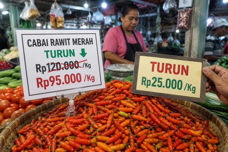 Cabai Rawit Merah Turun Rp25 Ribu per Kilogram di Pasar Sentral Timika