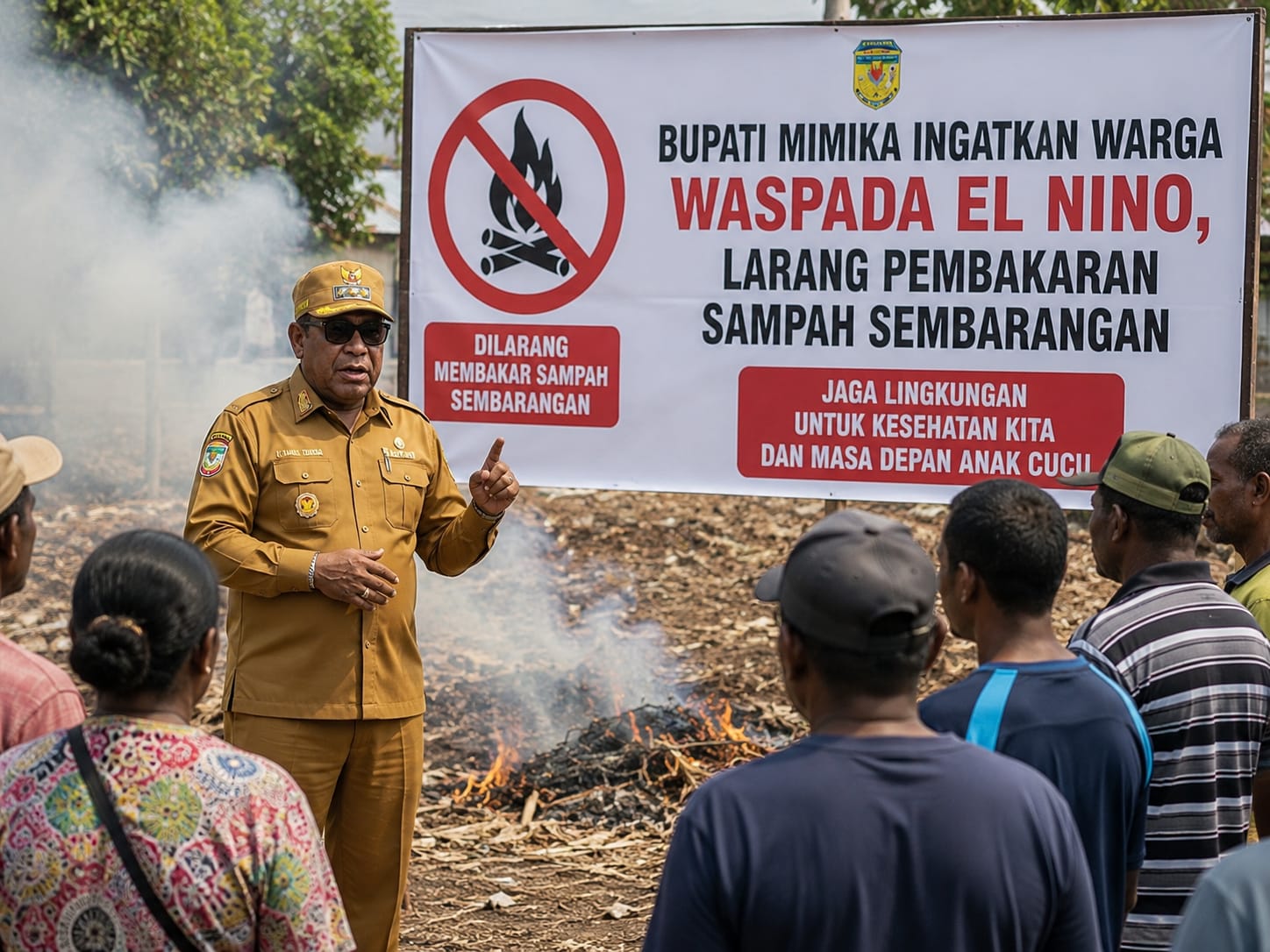 Bupati Mimika Ingatkan Warga Waspada El Nino, Larang Pembakaran Sampah Sembarangan