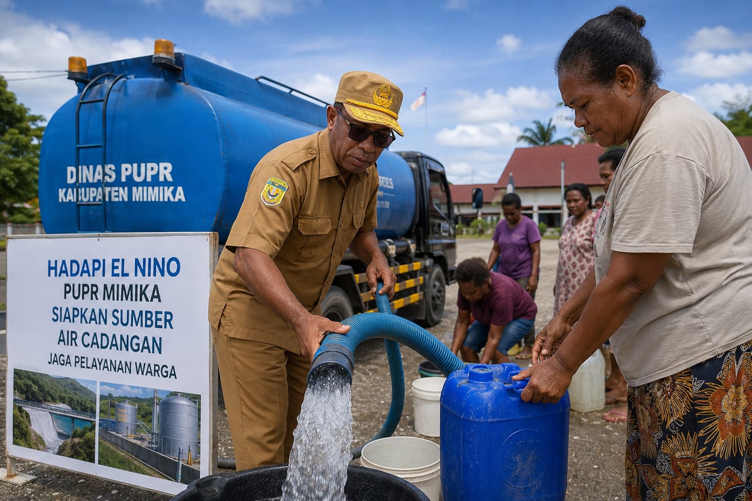 Hadapi El Nino, PUPR Mimika Siapkan Sumber Air Cadangan untuk Jaga Pelayanan Warga