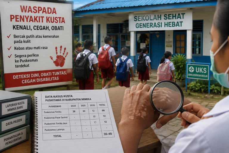 Soroti Lingkungan Sekolah! 35 Kasus Kusta Terdeteksi di Mimika Baru, Distrik Dorong Penanganan Serius