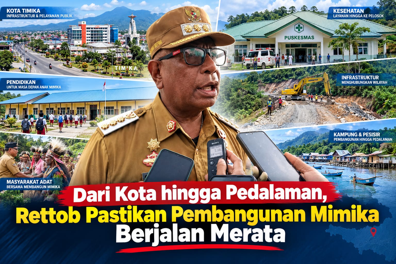 Dari Kota hingga Pedalaman, Rettob Pastikan Pembangunan Mimika Berjalan Merata