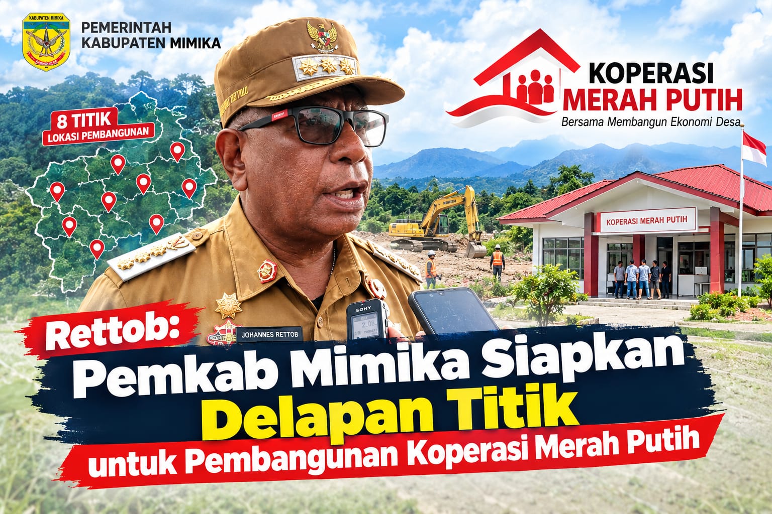 Rettob: Pemkab Mimika Siapkan Delapan Titik untuk Pembangunan Koperasi Merah Putih