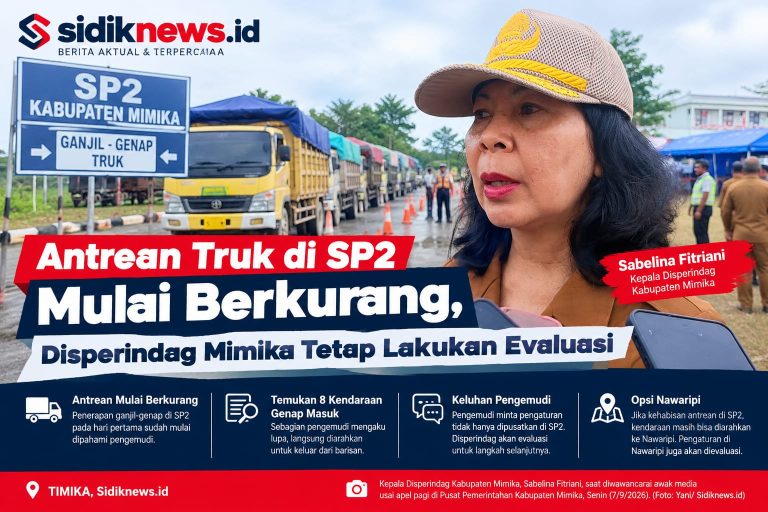 Antrean Truk di SP2 Mulai Berkurang, Disperindag Mimika Tetap Lakukan Evaluasi