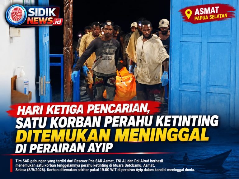 Hari Ketiga Pencarian, Satu Korban Perahu Ketinting Ditemukan Meninggal di Perairan Ayip