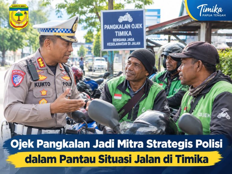 Ojek Pangkalan Jadi Mitra Strategis Polisi dalam Pantau Situasi Jalan di Timika