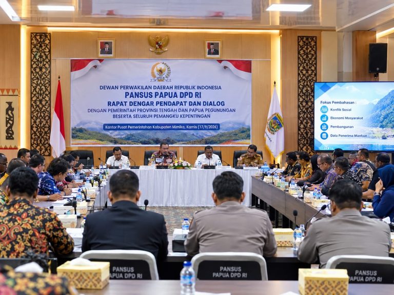 Pansus Papua DPD RI Bahas Konflik, Ekonomi dan Data Penerima Manfaat di Mimika