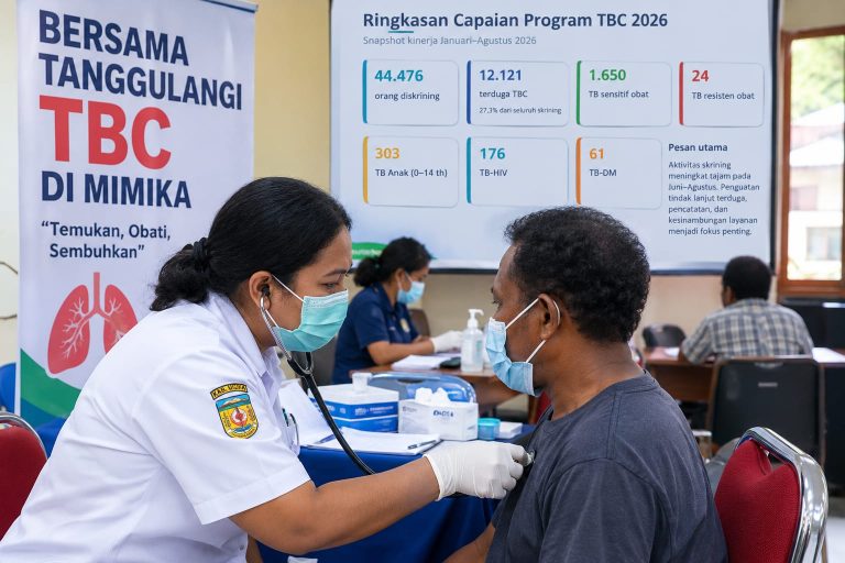 Skrining TBC Mimika Capai 44.476 Orang, Dinkes Perkuat Tindak Lanjut Kasus
