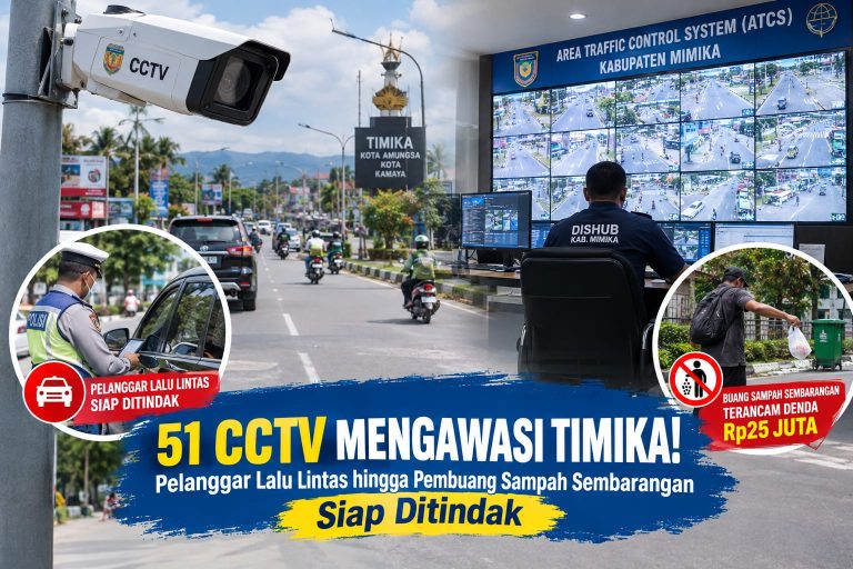 51 CCTV Mengawasi Timika! Pelanggar Lalu Lintas hingga Denda Rp25 Juta Buang Sampah Sembarangan Siap Ditindak