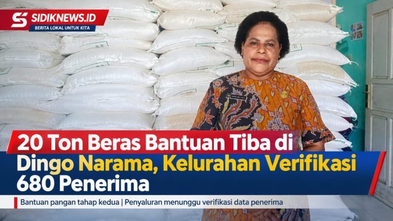 20 Ton Beras Bantuan Tiba di Dingo Narama, Kelurahan Verifikasi 680 Penerima