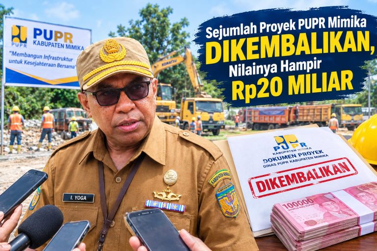 Sejumlah Proyek PUPR Mimika Dikembalikan, Nilainya Hampir Rp20 Miliar