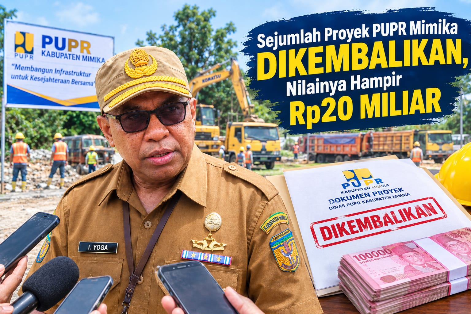 Sejumlah Proyek PUPR Mimika Dikembalikan, Nilainya Hampir Rp20 Miliar