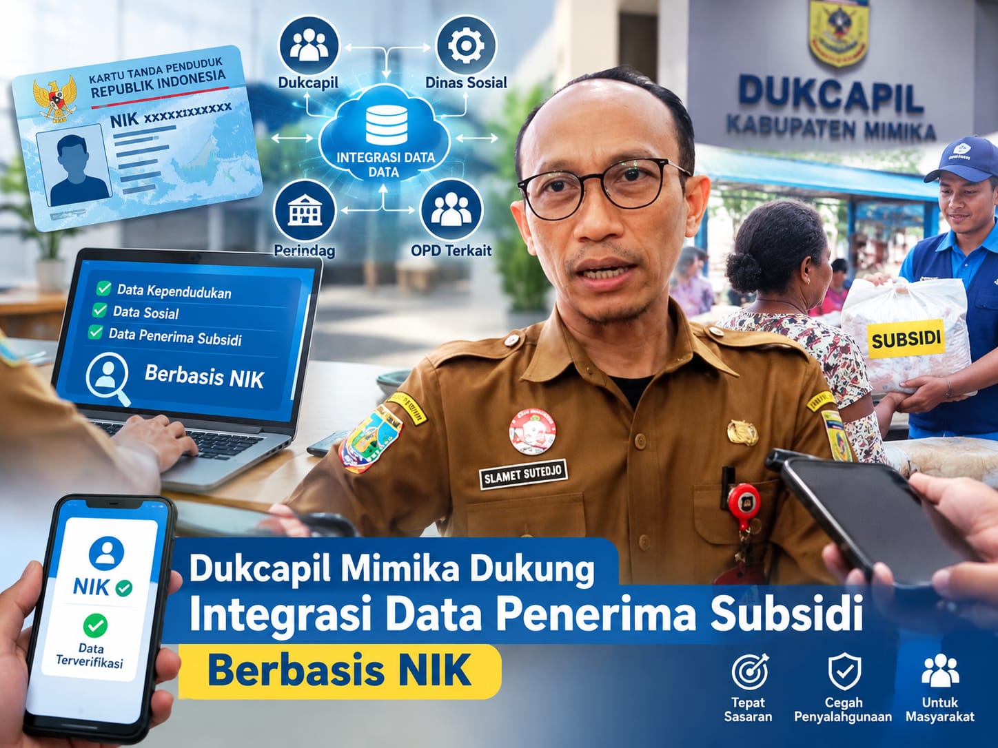 Dukcapil Mimika Dukung Integrasi Data Penerima Subsidi, Berbasis NIK