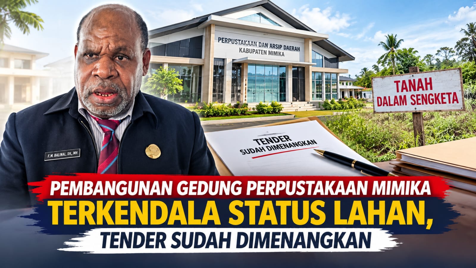 Pembangunan Gedung Perpustakaan Mimika Terkendala Status Lahan, Tender Sudah Dimenangkan